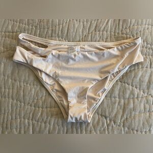 🤍💗🤎 NWT Sanctuary beige peach cutout bikini bottom sz L